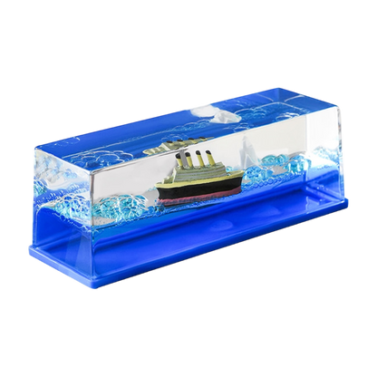 Titanic Cruise Ship & Iceberg Liquid Wave Home Décor - Now with Non-Sinking Model!